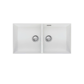 OLIVERI SANTORINI WHITE DOUBLE BOWL UNDERMOUNT SINK & OF NTH