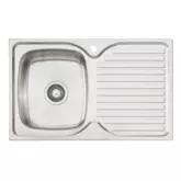 ENDEAVOUR SINK EE21 1TH SINGLE LH BOWL WITH DRAIN 1TH S/STEEL 770MM
