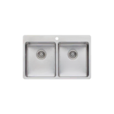 OLIVERI SONETTO PROJECT DOUBLE 3/4 BOWL TOPMOUNT SINK 1TH