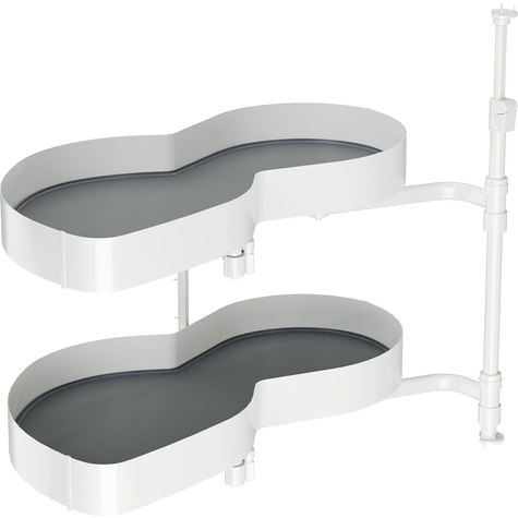 Modar Corner Swing Tray 800CW Left Opening White