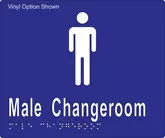 SIGNAGE MALE CHANGEROOM BRAILLE STAINLESS STEEL