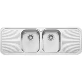 PETITE SINK PE353 STAINLESS STEEL DOUBLE BOWL 1T/H 1430 X 480MM