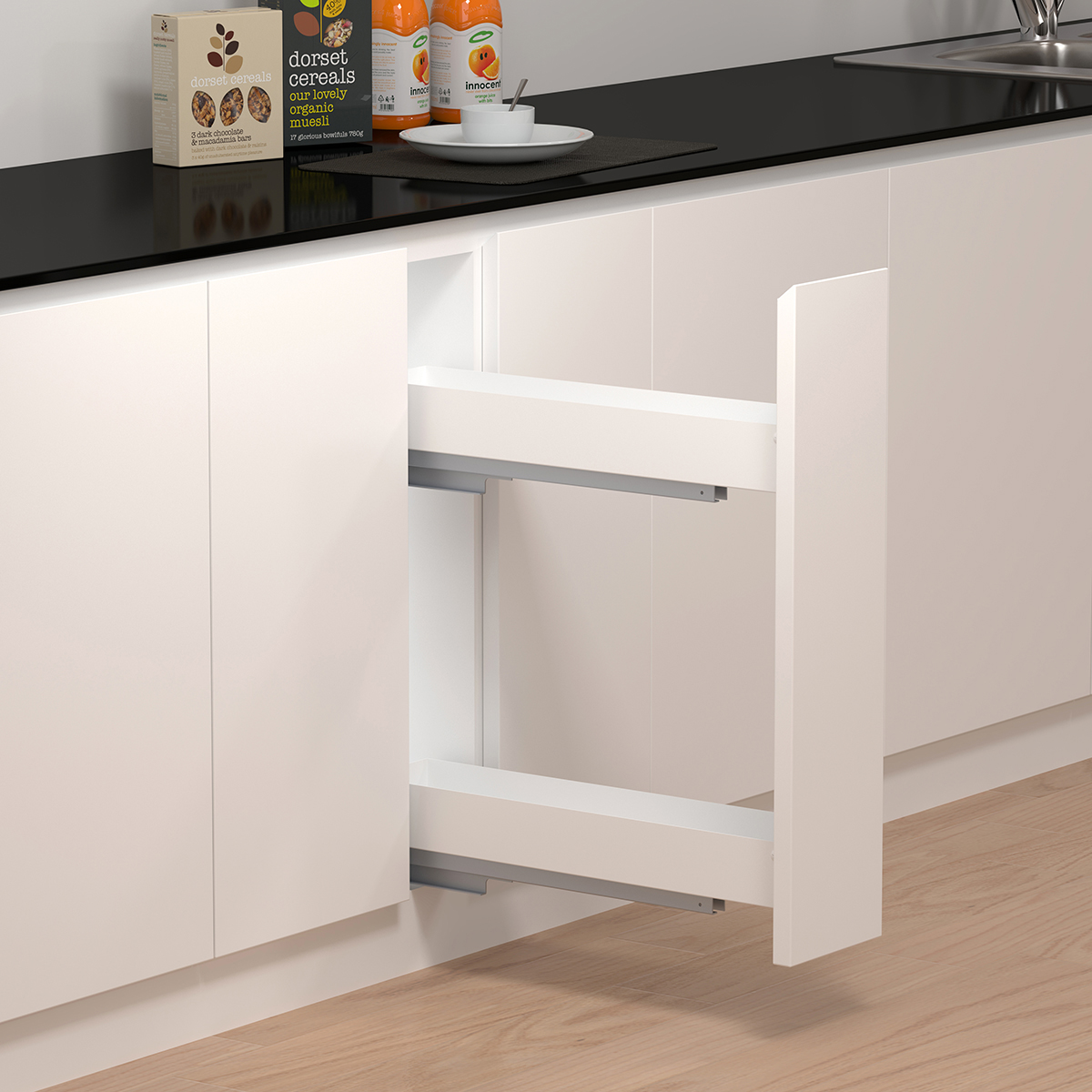 Modar Slim Pull Out 150CW 2 Tier White