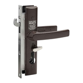LOCK 8654 SECURITY SCREEN DOOR HINGED STANDARD STRIKE BROWN
