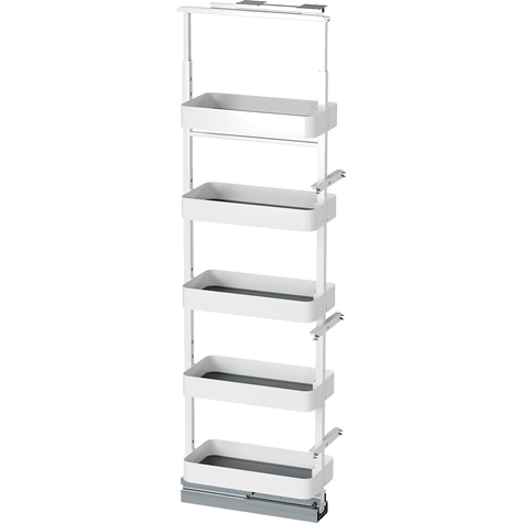 Modar Pull Out Pantry 300CW 1550-1870mm 5 Baskets White