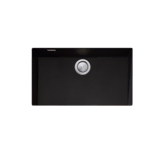 OLIVERI SANTORINI BLACK SINGLE MEGA BOWL UNDERMOUNT SINK & OF NTH