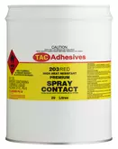 TAC ADHESIVE 203 SPRAY CONTACT HIGH HEAT-RED 20 LITRE