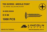 SCREW TEK NDL POINT 8-15 X 25MM YELLOW ZINC BOX OF 1000