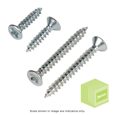 UNI CHIPBOARD SCREW CSK POZI ZINC 25MM X 3.5MM BOX OF 1000