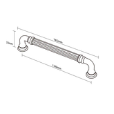 Modar Lorient Handle 128mm CTC Brushed Nickel